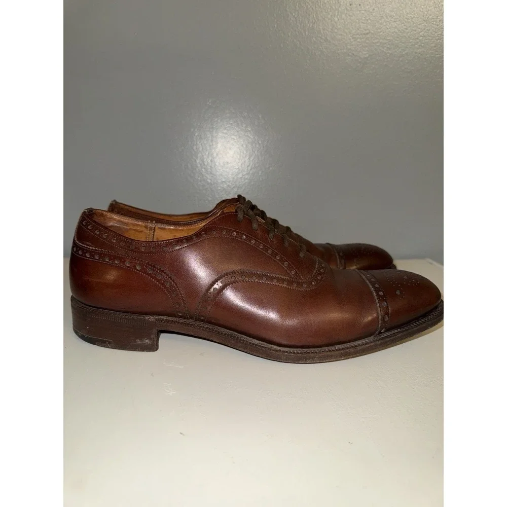 Church's Men's Brown Leather Dress Shoes Brogue Oxford US Sz 10.5 Narrow England